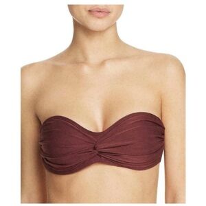 Kate Spade womens dp cherry Bandeau Bikini Top size large NWT